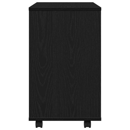 Bijzettafel zwart eiken 70x35x60 cm bewerkt hout