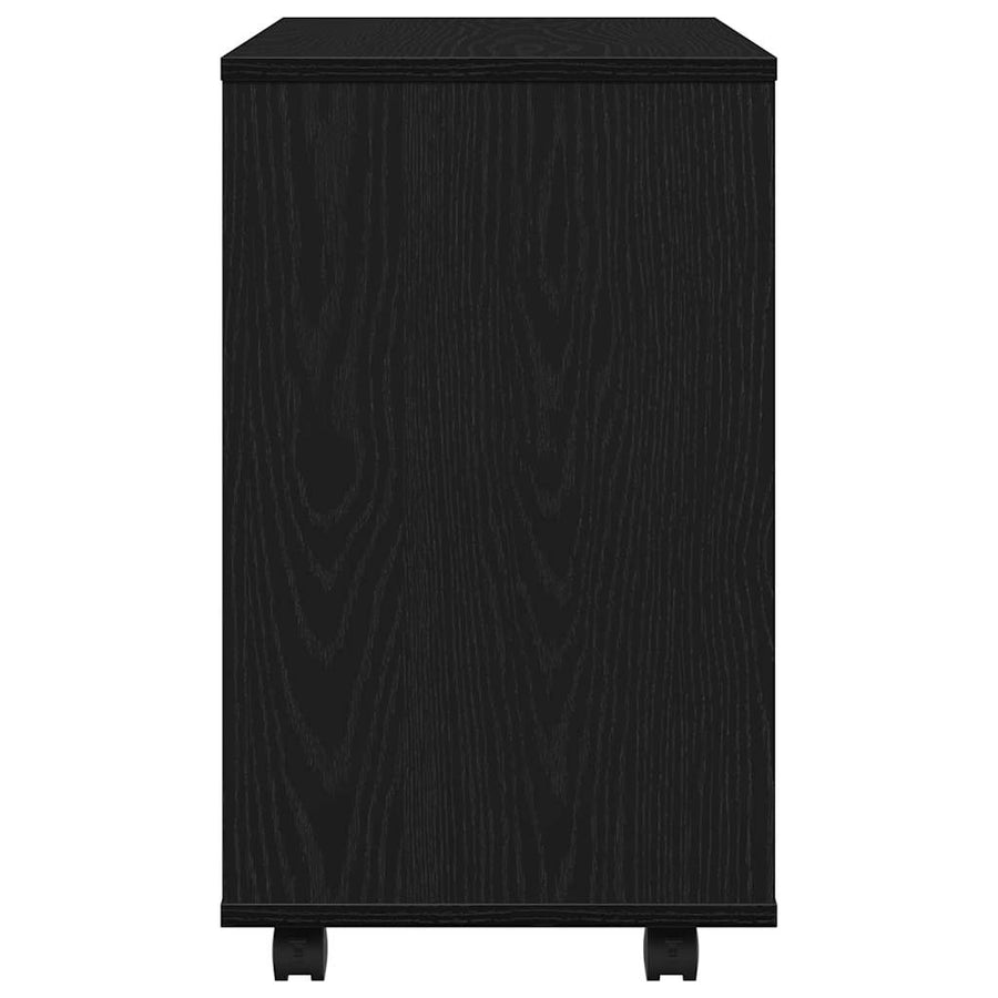 Bijzettafel zwart eiken 70x35x60 cm bewerkt hout