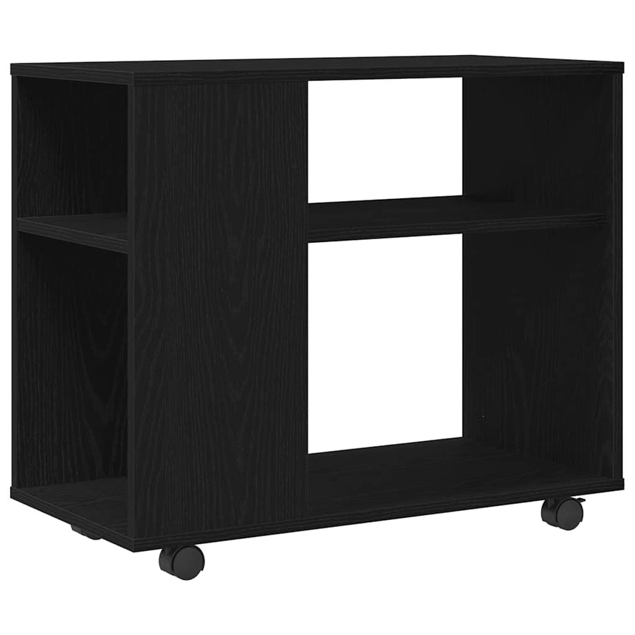 Bijzettafel zwart eiken 70x35x60 cm bewerkt hout