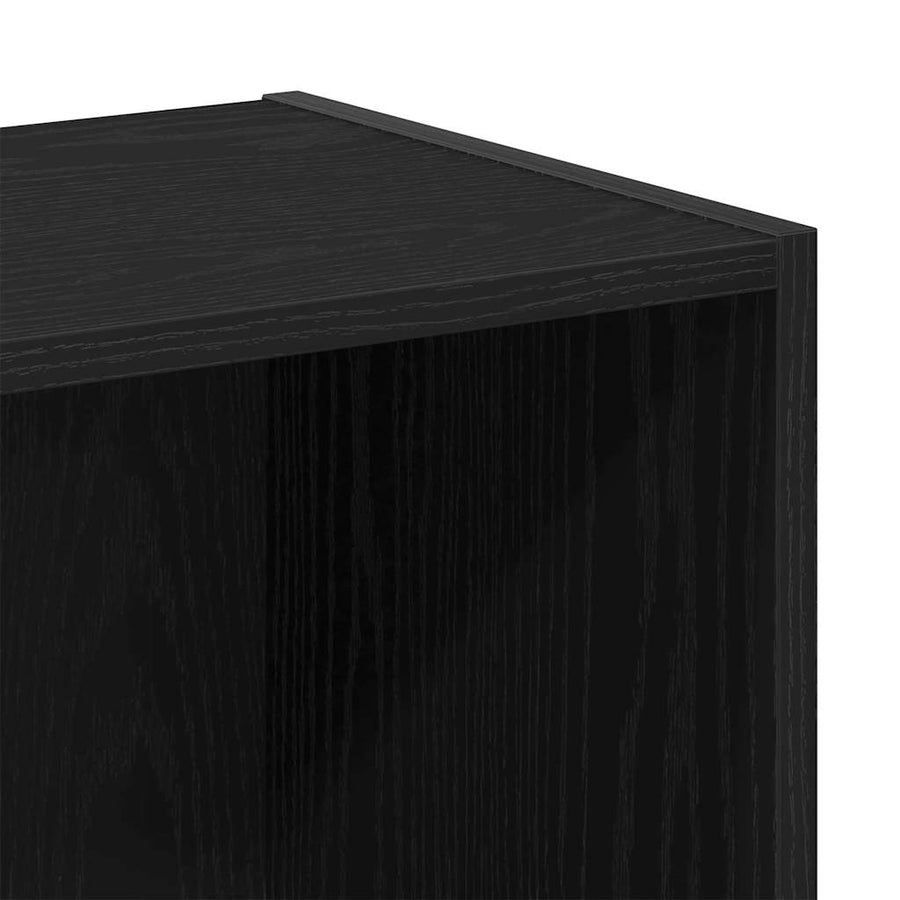 Boekenkast Zwart Eiken 36 x 30 x 171 cm Bewerkt hout