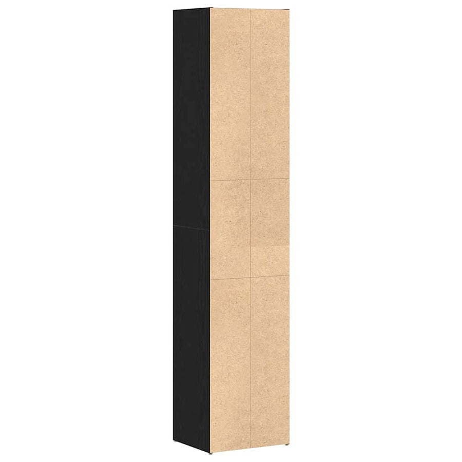 Boekenkast Zwart Eiken 36 x 30 x 171 cm Bewerkt hout