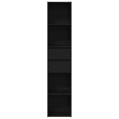 Boekenkast Zwart Eiken 36 x 30 x 171 cm Bewerkt hout