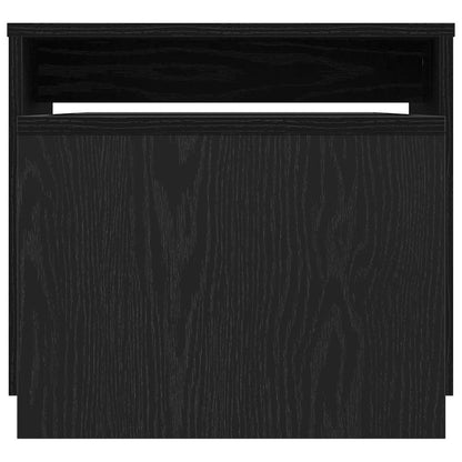 Nesttafels Zwart Eiken 100 x 48 x 40 cm Bewerkt hout