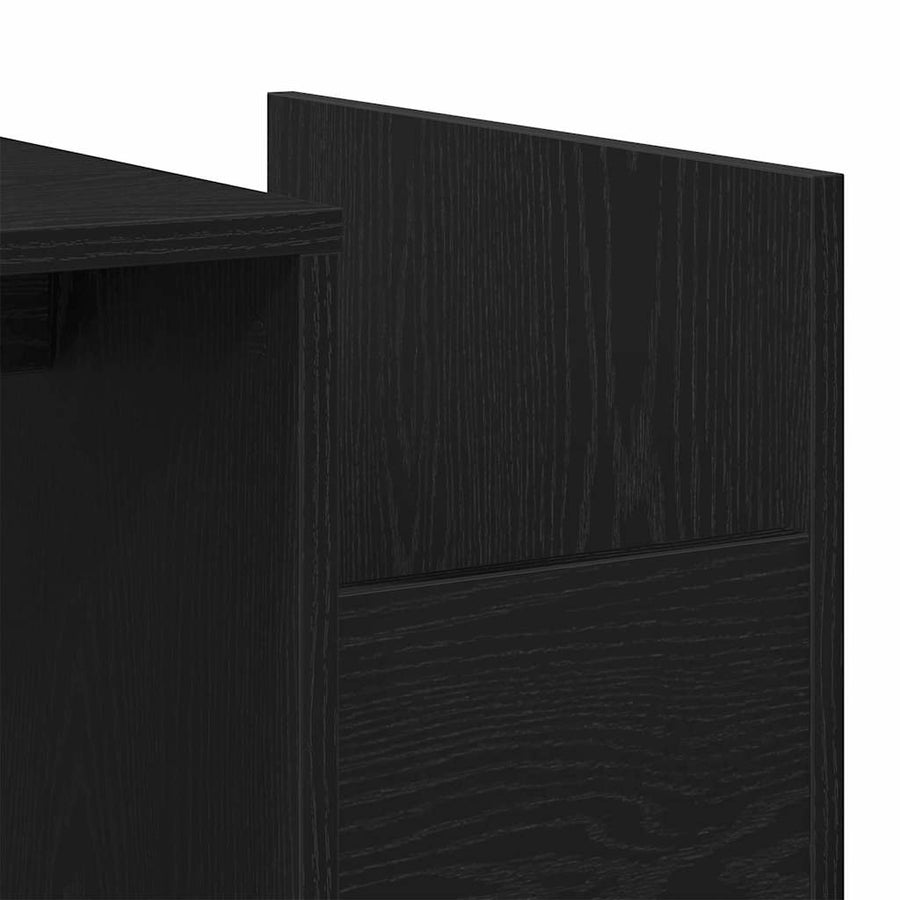 Salontafel Zwart Eiken 90 x 45 x 35 cm Bewerkt hout