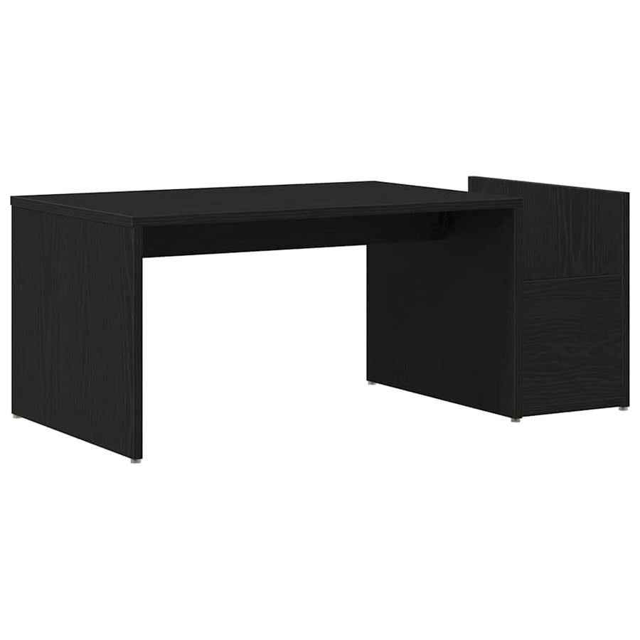 Salontafel Zwart Eiken 90 x 45 x 35 cm Bewerkt hout