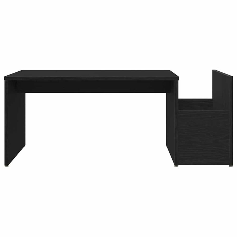 Salontafel Zwart Eiken 90 x 45 x 35 cm Bewerkt hout