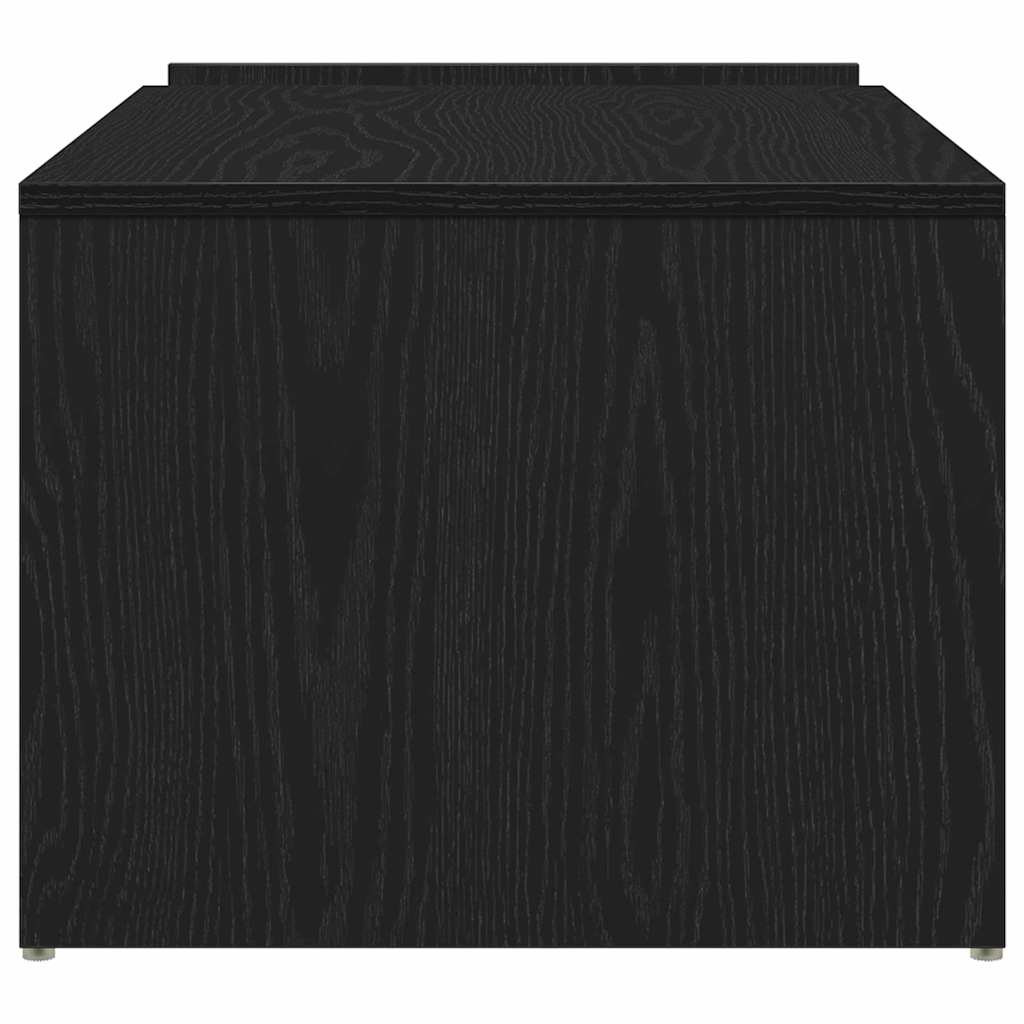 Salontafel Zwart Eiken 90 x 45 x 35 cm Bewerkt hout