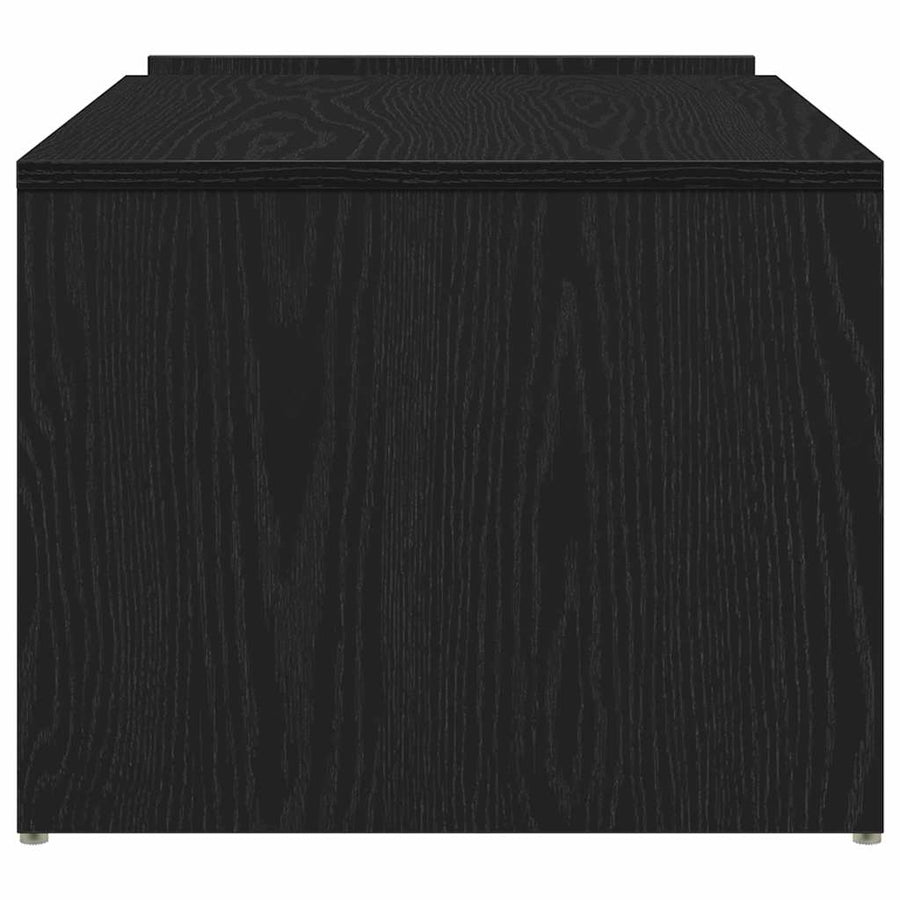 Salontafel Zwart Eiken 90 x 45 x 35 cm Bewerkt hout