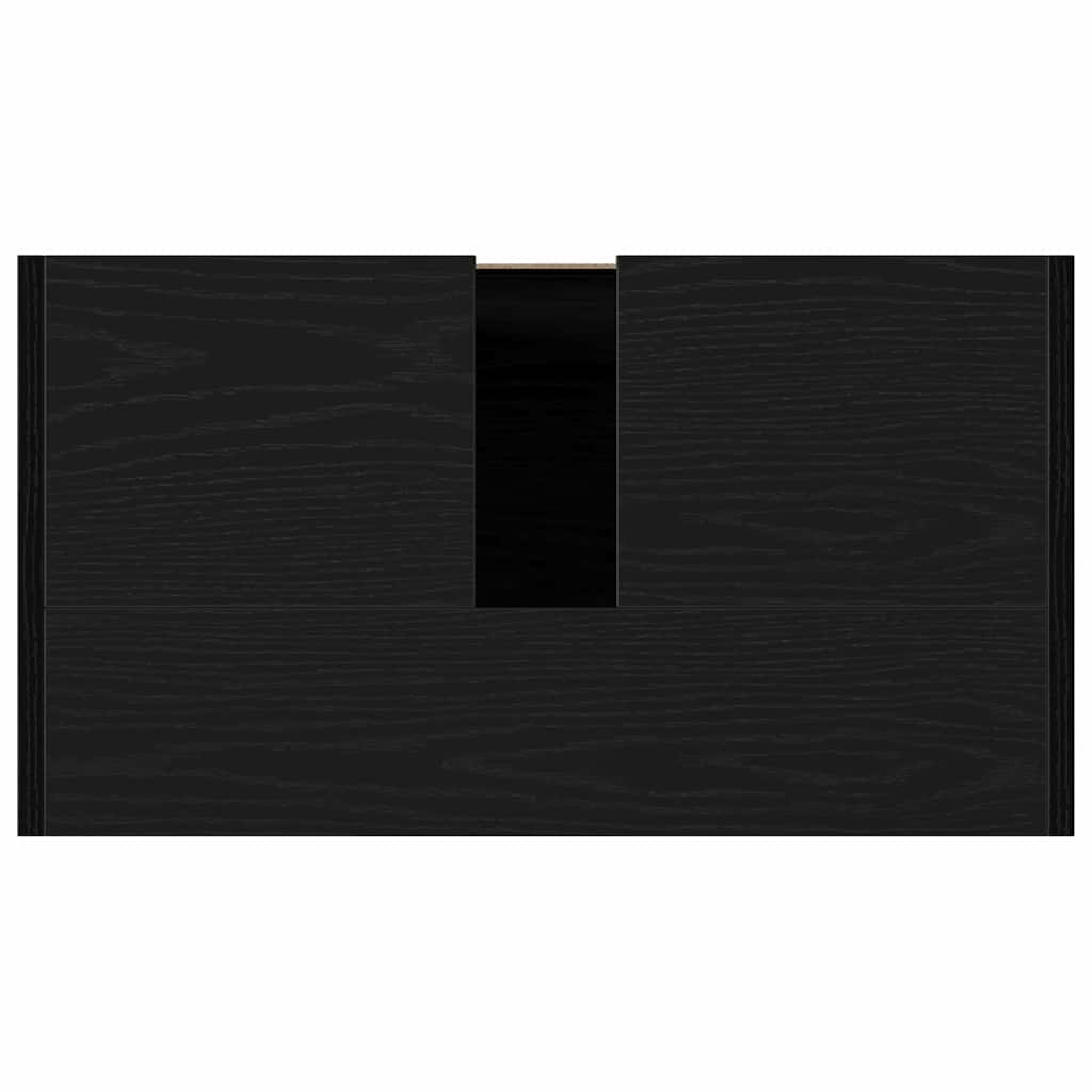 Badkamer Kast Zwart Eiken 60 x 33 x 60 cm Bewerkt hout