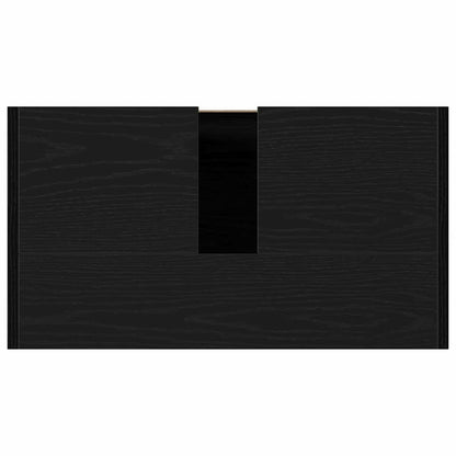 Badkamer Kast Zwart Eiken 60 x 33 x 60 cm Bewerkt hout