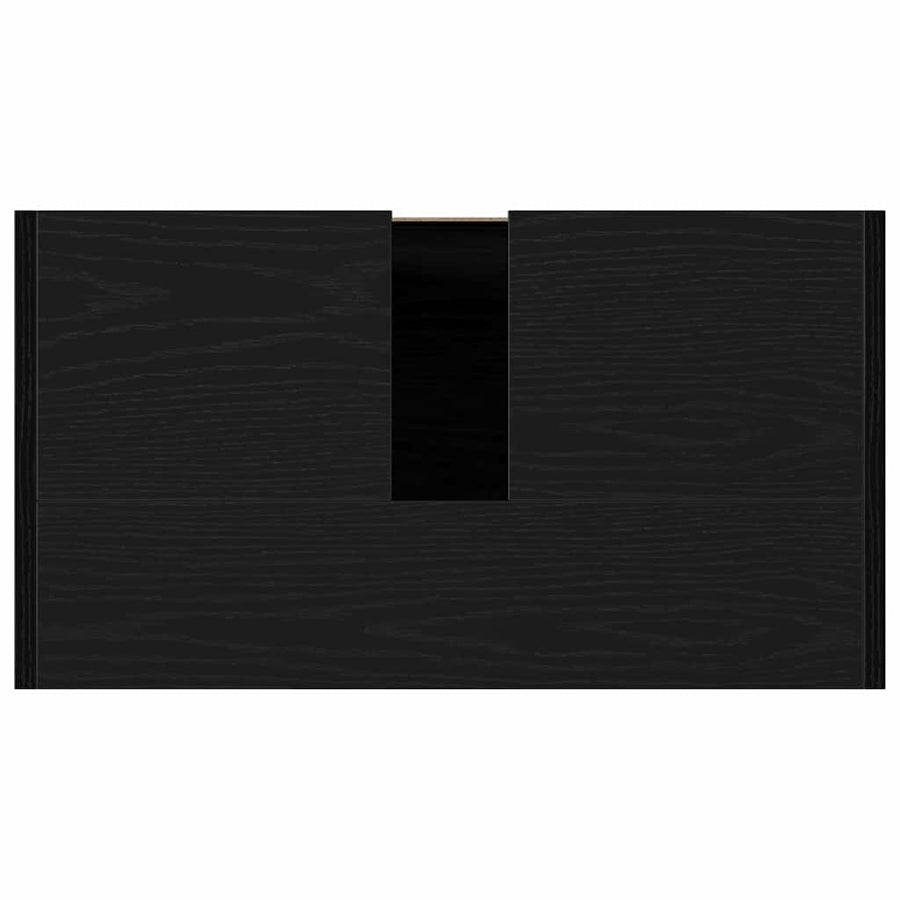 Badkamer Kast Zwart Eiken 60 x 33 x 60 cm Bewerkt hout