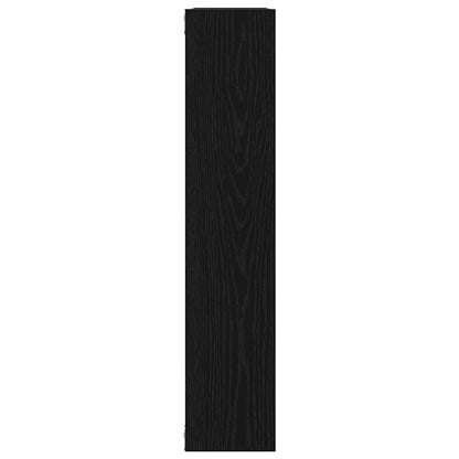 Wandschap 90x16x78 cm bewerkt hout zwart eikenkleur