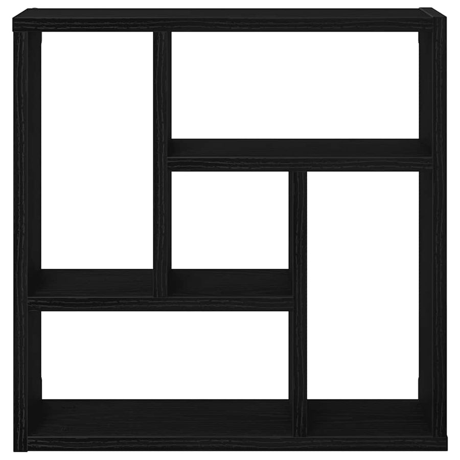 Wandplank 45x16x45 cm spaanplaat zwart eikenkleurig