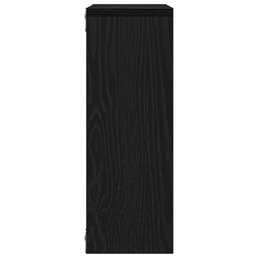 Wandplank 45x16x45 cm spaanplaat zwart eikenkleurig