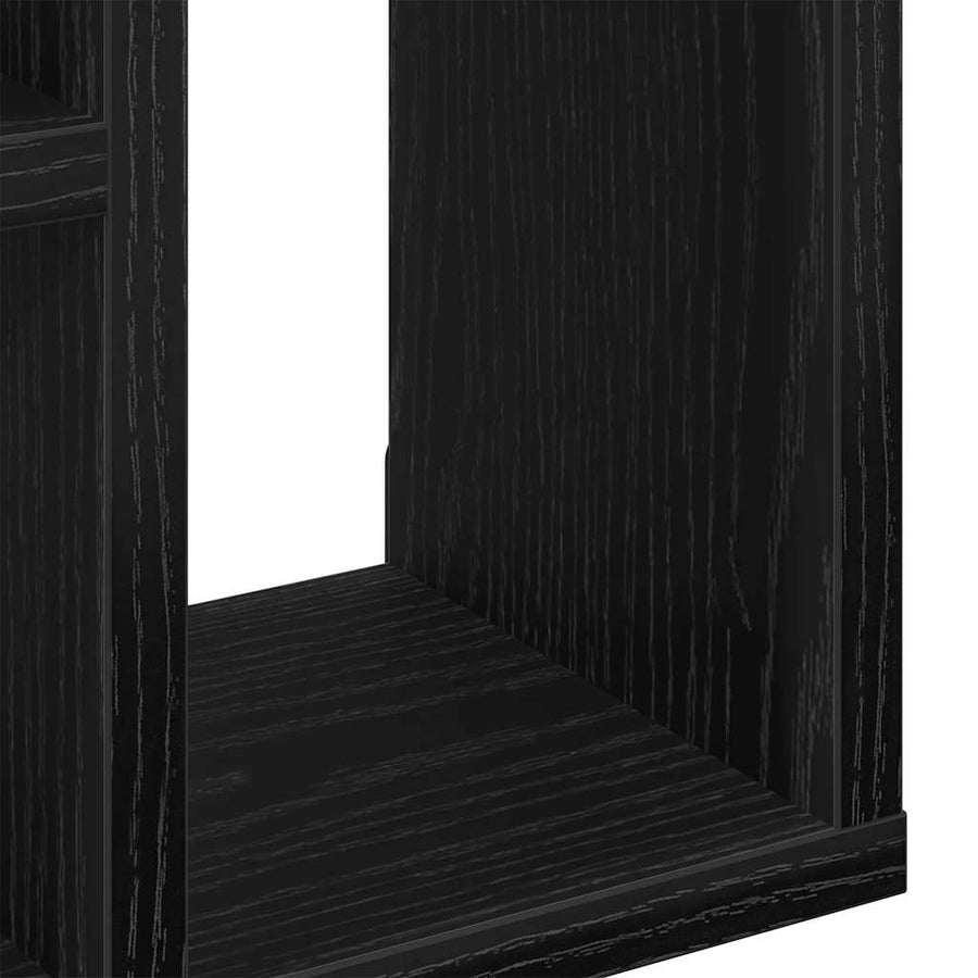 Wandplank 45x16x45 cm spaanplaat zwart eikenkleurig