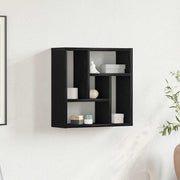 Wandplank 45x16x45 cm spaanplaat zwart eiken