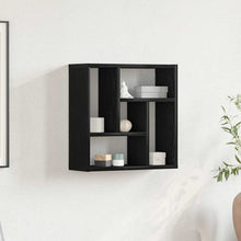 Wandplank 45x16x45 cm spaanplaat zwart eikenkleurig