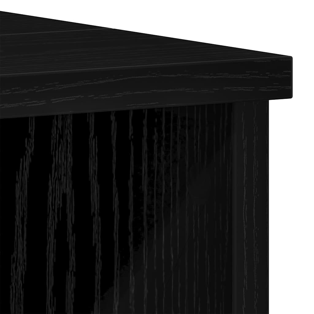 Badkamer Kast Zwart Eiken 60 x 32 x 54 cm Bewerkt hout