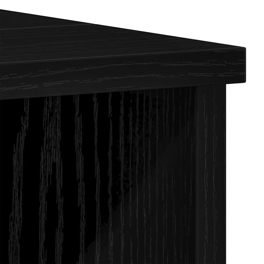 Badkamer Kast Zwart Eiken 60 x 32 x 54 cm Bewerkt hout