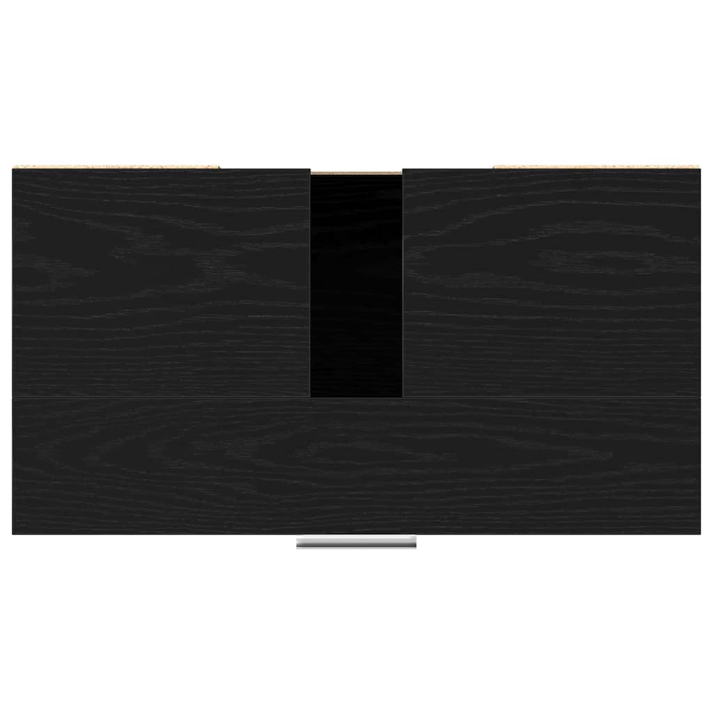 Badkamer Kast Zwart Eiken 60 x 32 x 54 cm Bewerkt hout