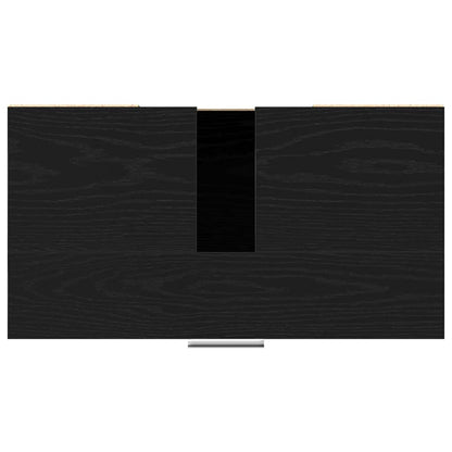 Badkamer Kast Zwart Eiken 60 x 32 x 54 cm Bewerkt hout