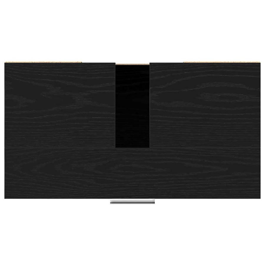 Badkamer Kast Zwart Eiken 60 x 32 x 54 cm Bewerkt hout