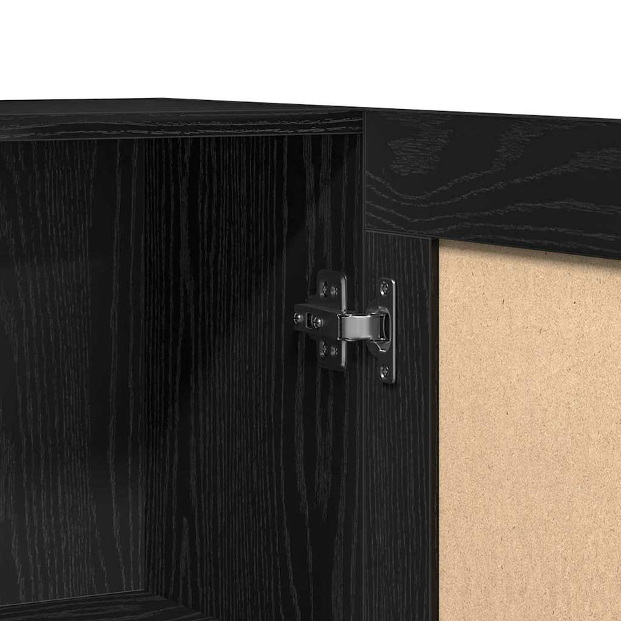 Boekenkast Zwart Eiken 82,5 x 30,5 x 80 cm Bewerkt hout