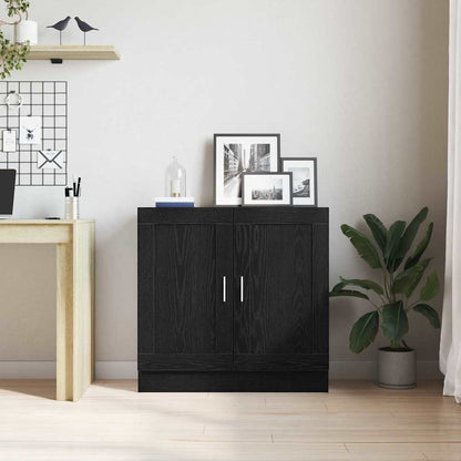 Boekenkast Zwart Eiken 82,5 x 30,5 x 80 cm Bewerkt hout