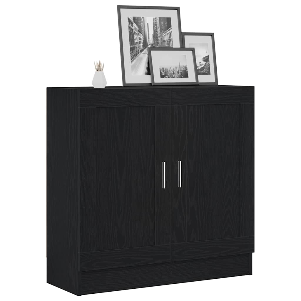 Boekenkast Zwart Eiken 82,5 x 30,5 x 80 cm Bewerkt hout