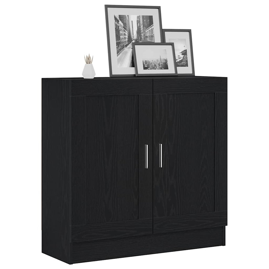 Boekenkast Zwart Eiken 82,5 x 30,5 x 80 cm Bewerkt hout