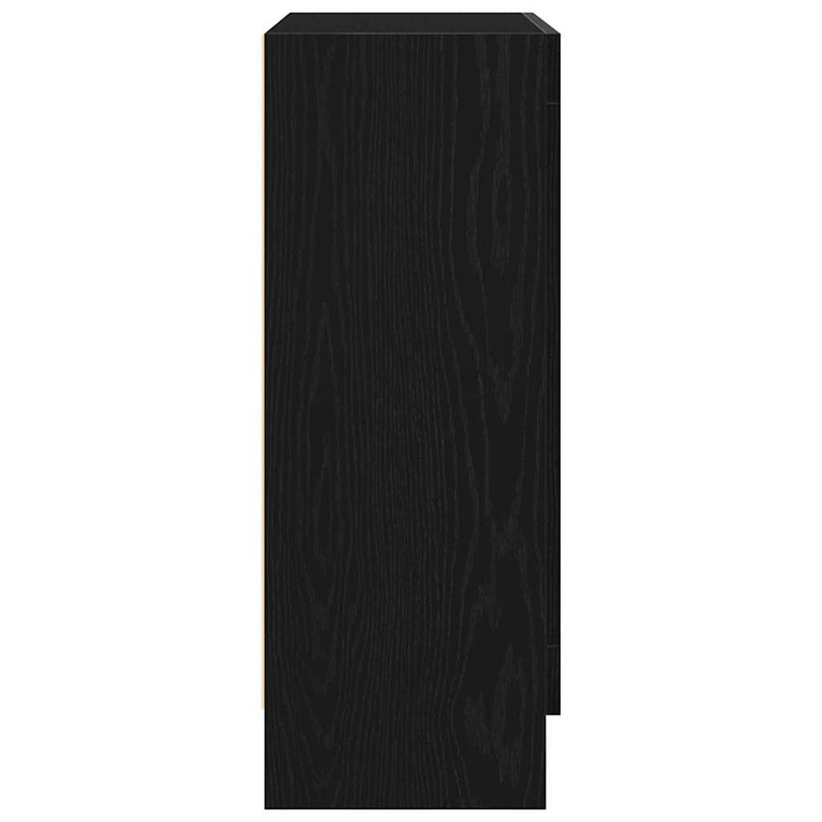 Boekenkast Zwart Eiken 82,5 x 30,5 x 80 cm Bewerkt hout
