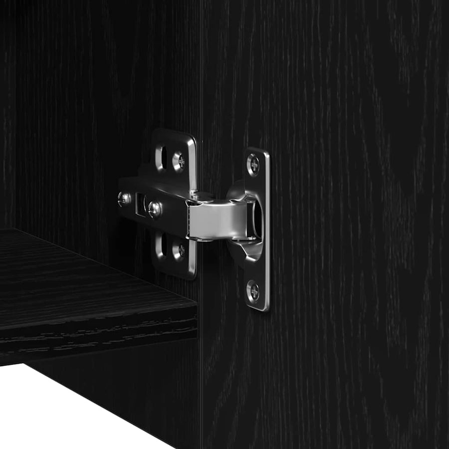 Badkamer spiegelkast met plank Zwart Eiken 62,5 x 20,5 x 64 cm