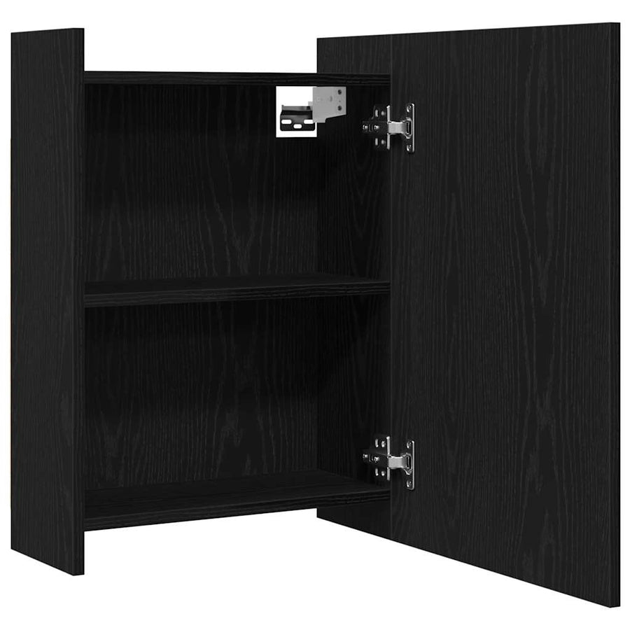 Badkamer spiegelkast met plank Zwart Eiken 62,5 x 20,5 x 64 cm