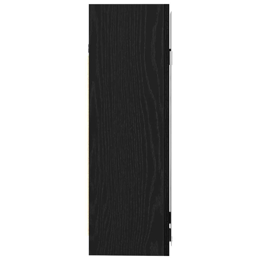 Badkamer spiegelkast met plank Zwart Eiken 62,5 x 20,5 x 64 cm