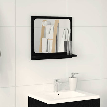 Badkamerspiegel Zwart Eiken 40x10,5x37 cm Bewerkt Hout