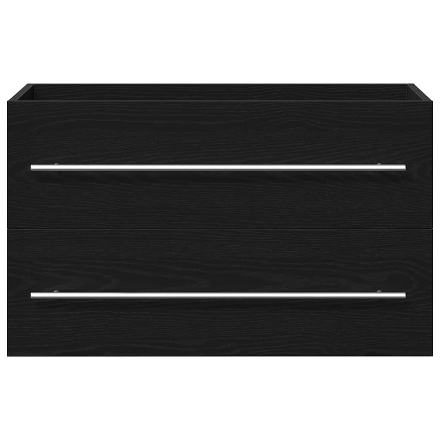 Spoelbakkast Zwart Eiken 80x38,5x48 cm Engineered Wood