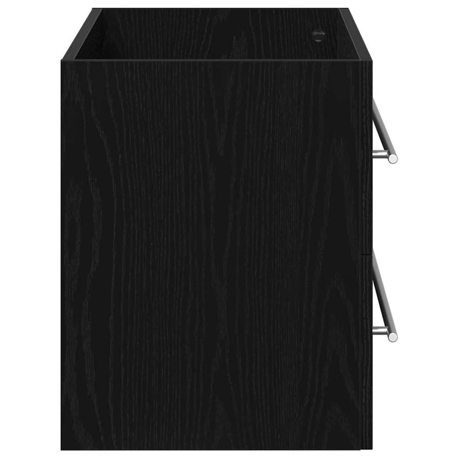 Spoelbakkast Zwart Eiken 80x38,5x48 cm Engineered Wood