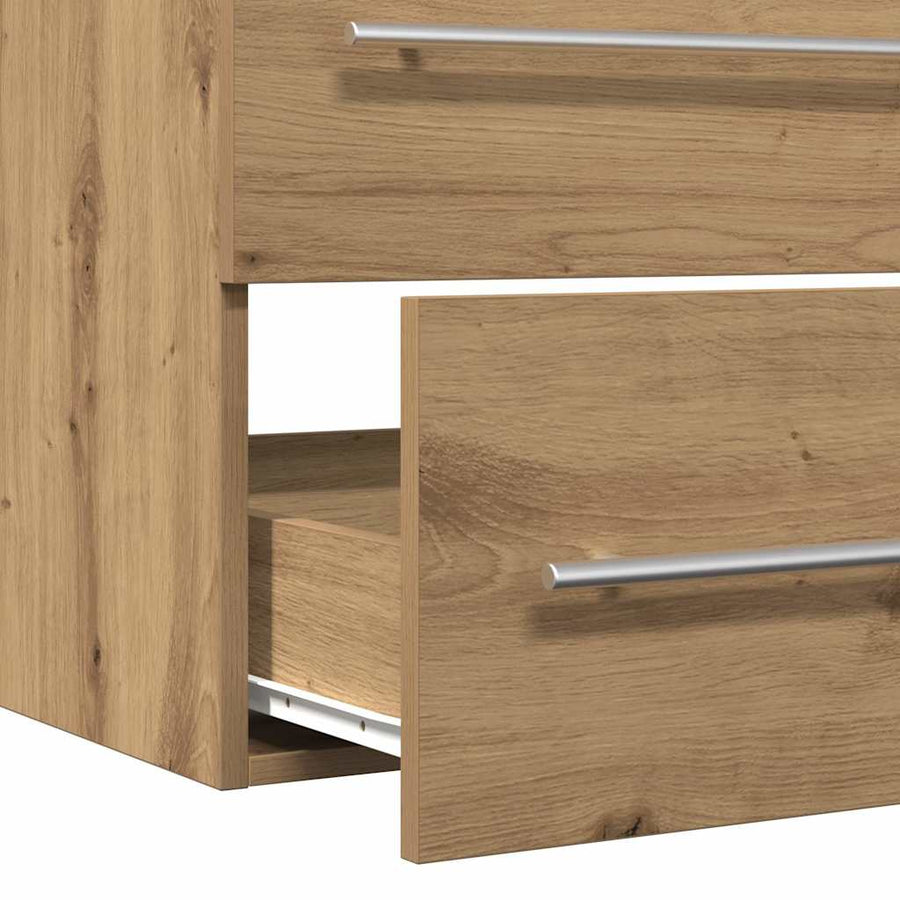 Badkamer Wastafelkast Artisan Oak 100X38,5X48 Cm Engineered Wood Artisanaal Eikenkleurig 100 x 38.5 x 48 cm