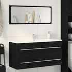 Wastafelkast badkamer 100x38,5x48 cm zwart eiken