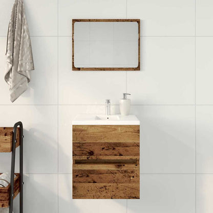 Wastafel kabinet voor de badkamer Oud hout 41 x 38,5 x 45 cm
