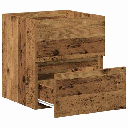 Wastafel kabinet voor de badkamer Oud hout 41 x 38,5 x 45 cm