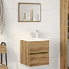 Wastafelkast 41x38,5x45 cm engineered wood bruin