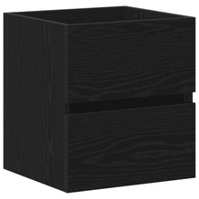 Badkamerwastafelkast Zwart Eiken 41x38,5x45 cm Bewerkt Hout