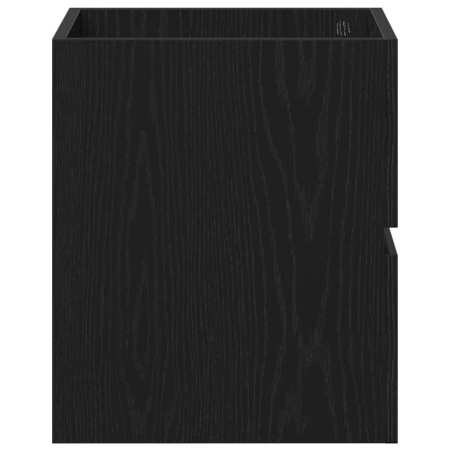 Badkamerwastafelkast Zwart Eiken 41x38,5x45 cm Bewerkt Hout