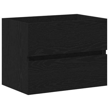 Badkamertenk te kast Zwart Eiken 60 x 38,5 x 45 cm Bewerkt hout