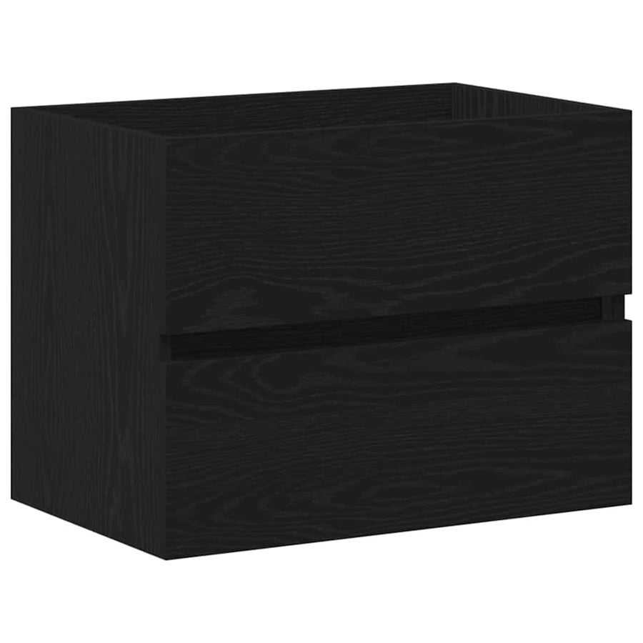 Badkamertenk te kast Zwart Eiken 60 x 38,5 x 45 cm Bewerkt hout