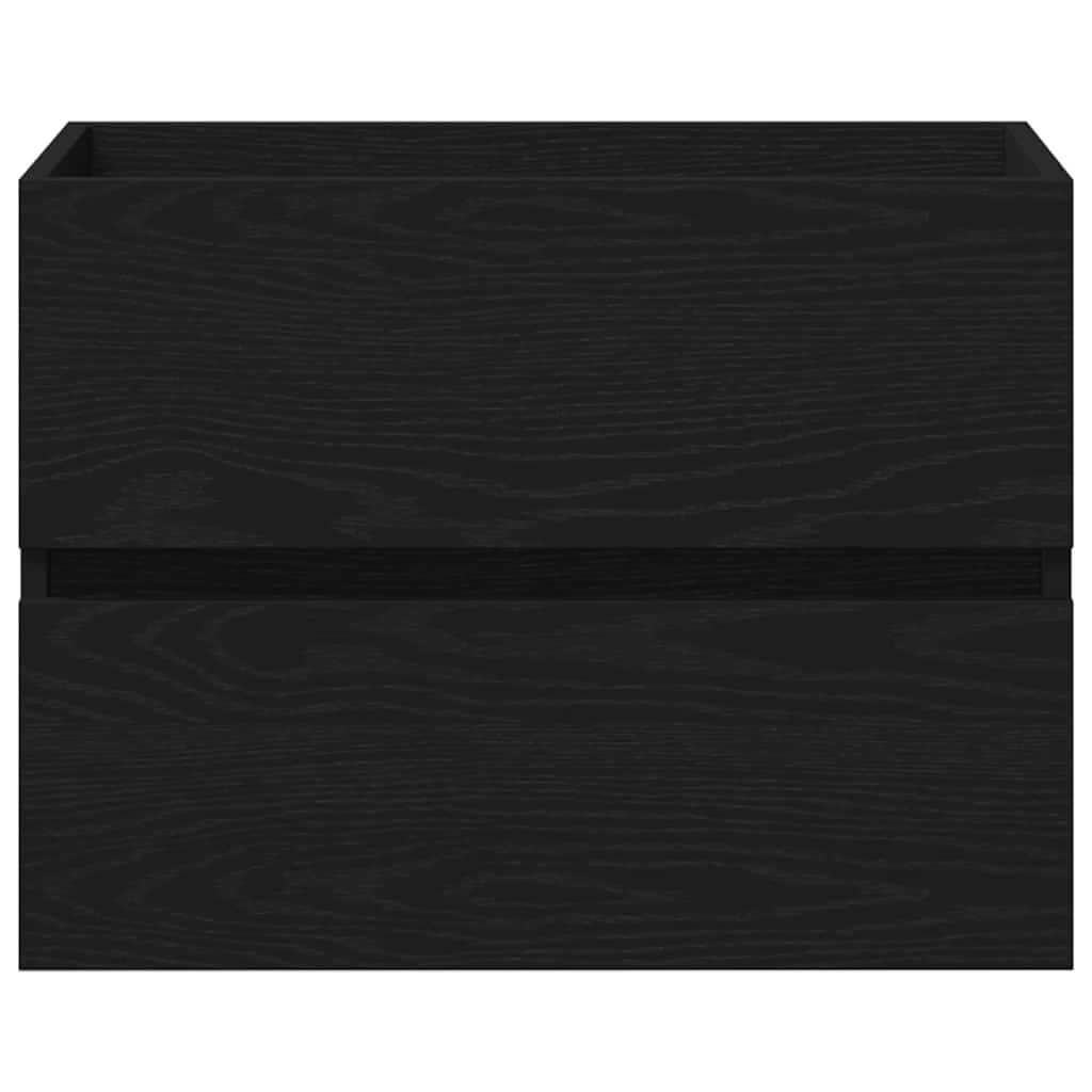 Badkamertenk te kast Zwart Eiken 60 x 38,5 x 45 cm Bewerkt hout