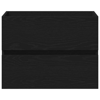 Badkamertenk te kast Zwart Eiken 60 x 38,5 x 45 cm Bewerkt hout