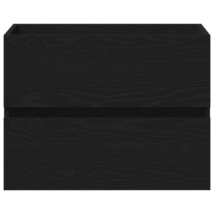 Badkamertenk te kast Zwart Eiken 60 x 38,5 x 45 cm Bewerkt hout