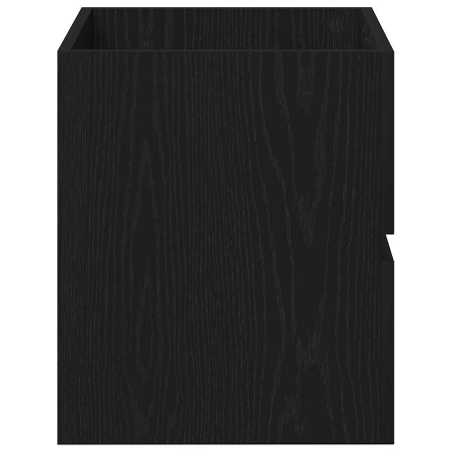Badkamertenk te kast Zwart Eiken 60 x 38,5 x 45 cm Bewerkt hout
